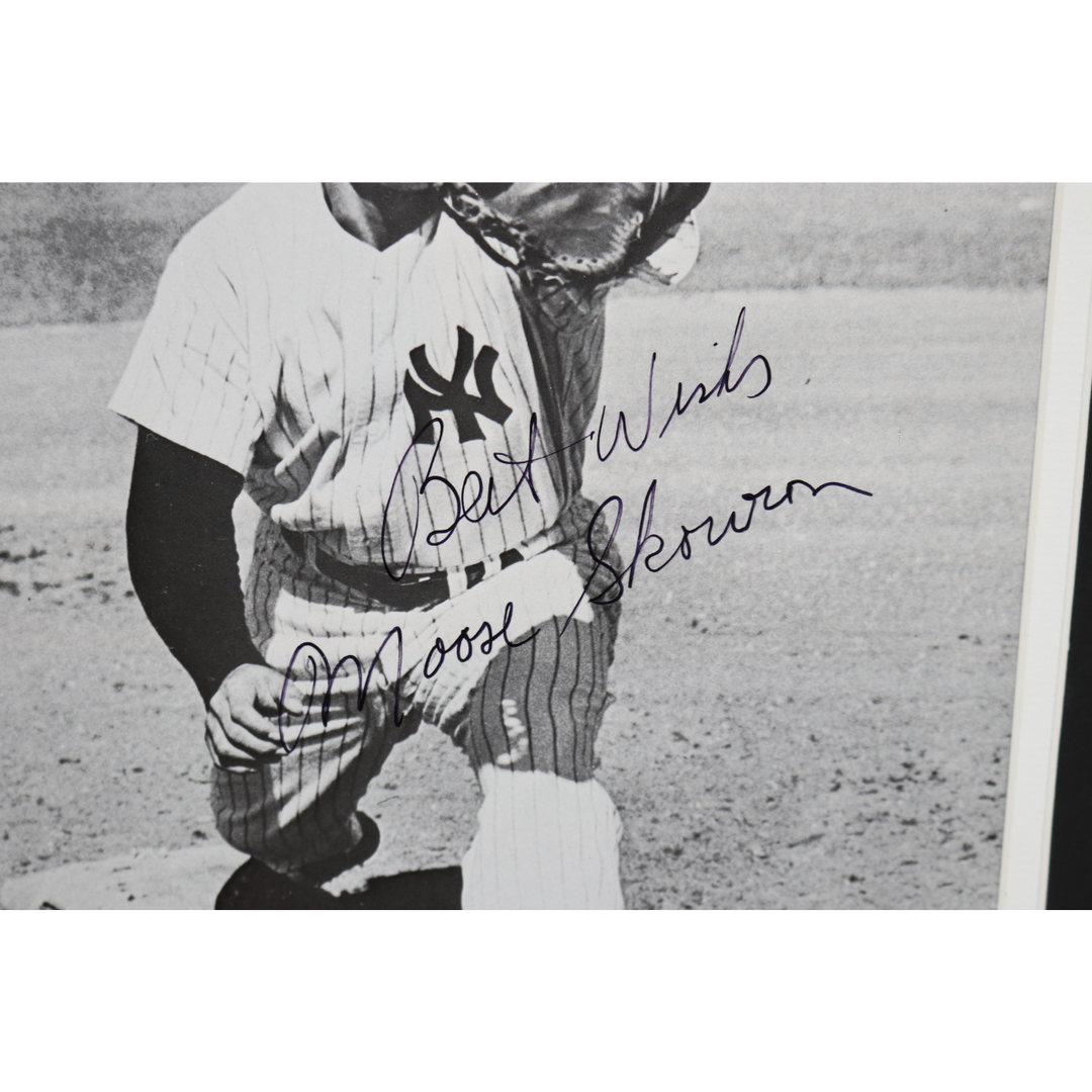 Moose Skowron New York Yankees Autographed Inscribed Matted 11x14 Photo JSA COA