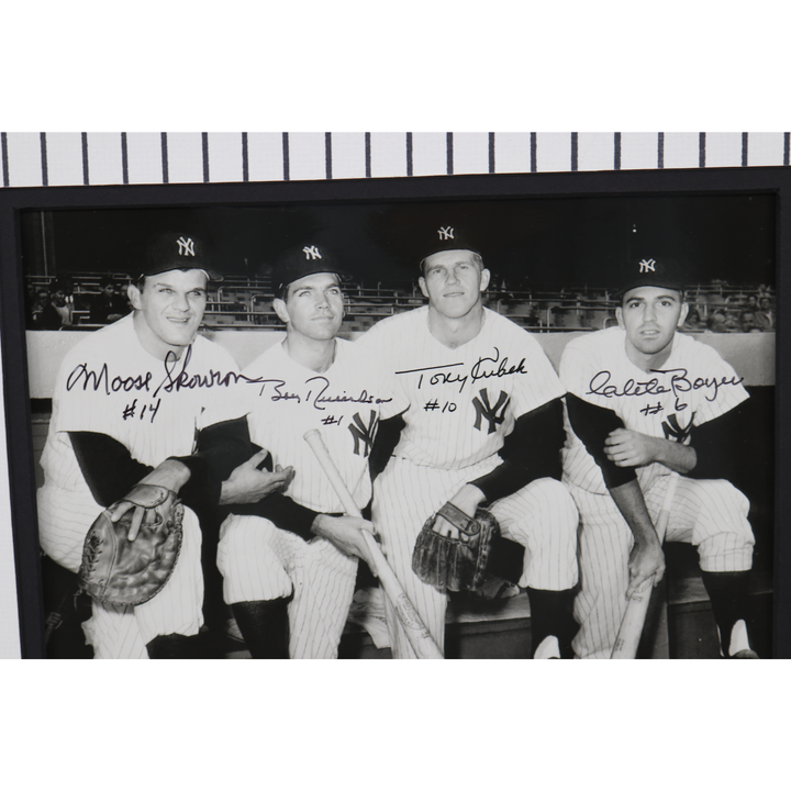 Skowron Richardson Kubek Boyer Yankees Autographed Matted 8x10 Photo JSA COA