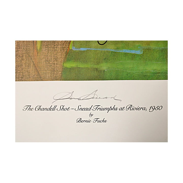 Sam Snead Golfer Autographed Bernie Fuchs 19x24 Lithograph LE 480/600 JSA COA