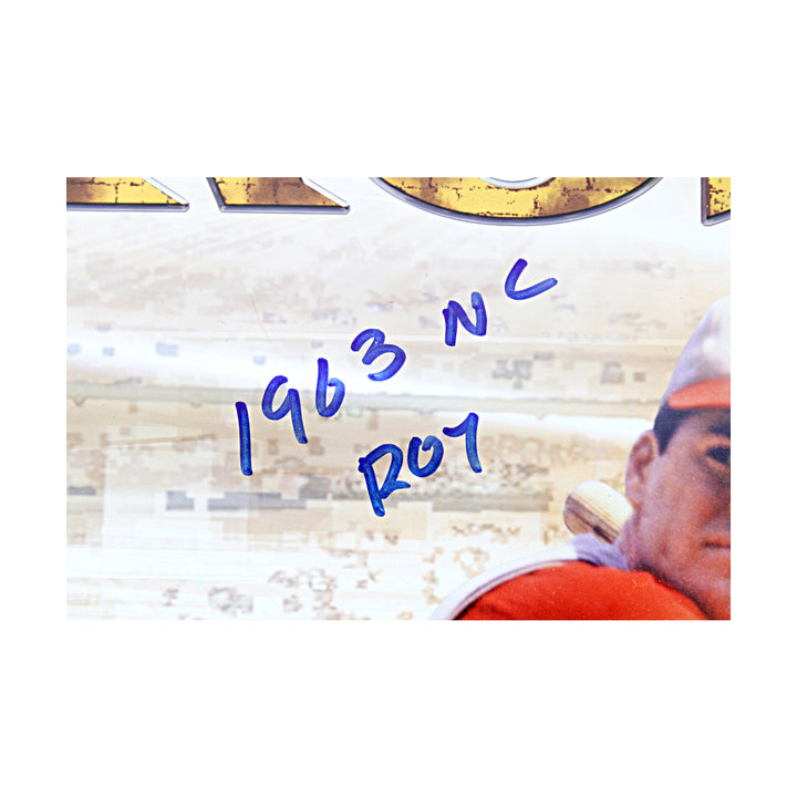 Pete Rose Cincinnati Reds Autographed Inscribed 12x36 Panoramic Photo JSA COA