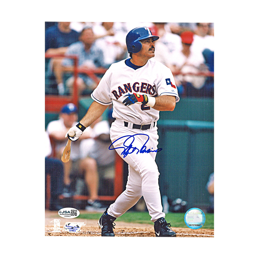 Rafael Palmiero Texas Rangers Autographed 8x10 Photo JSA COA
