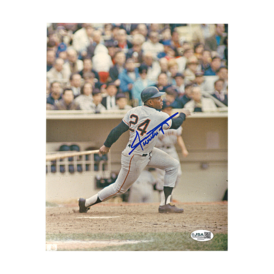 Willie Mays San Francisco Giants Autographed 8x10 Photo JSA COA