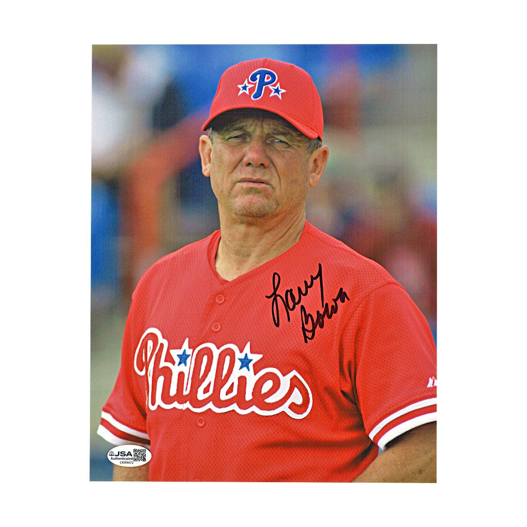 Larry Bowa Philadelphia Phillies Autographed 8x10 Photo JSA COA