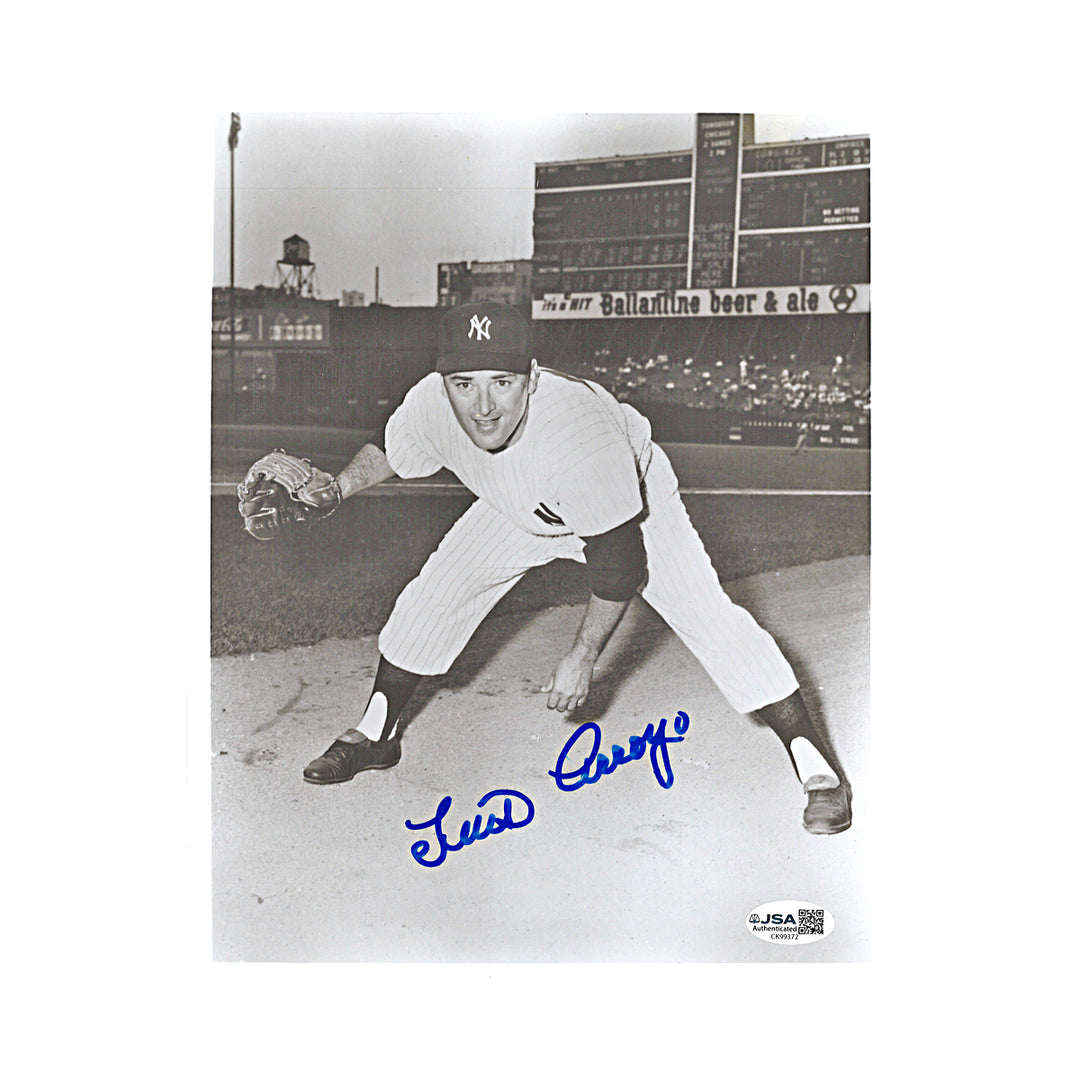 Luis Arroyo New York Yankees Autographed 8x10 Photo JSA COA