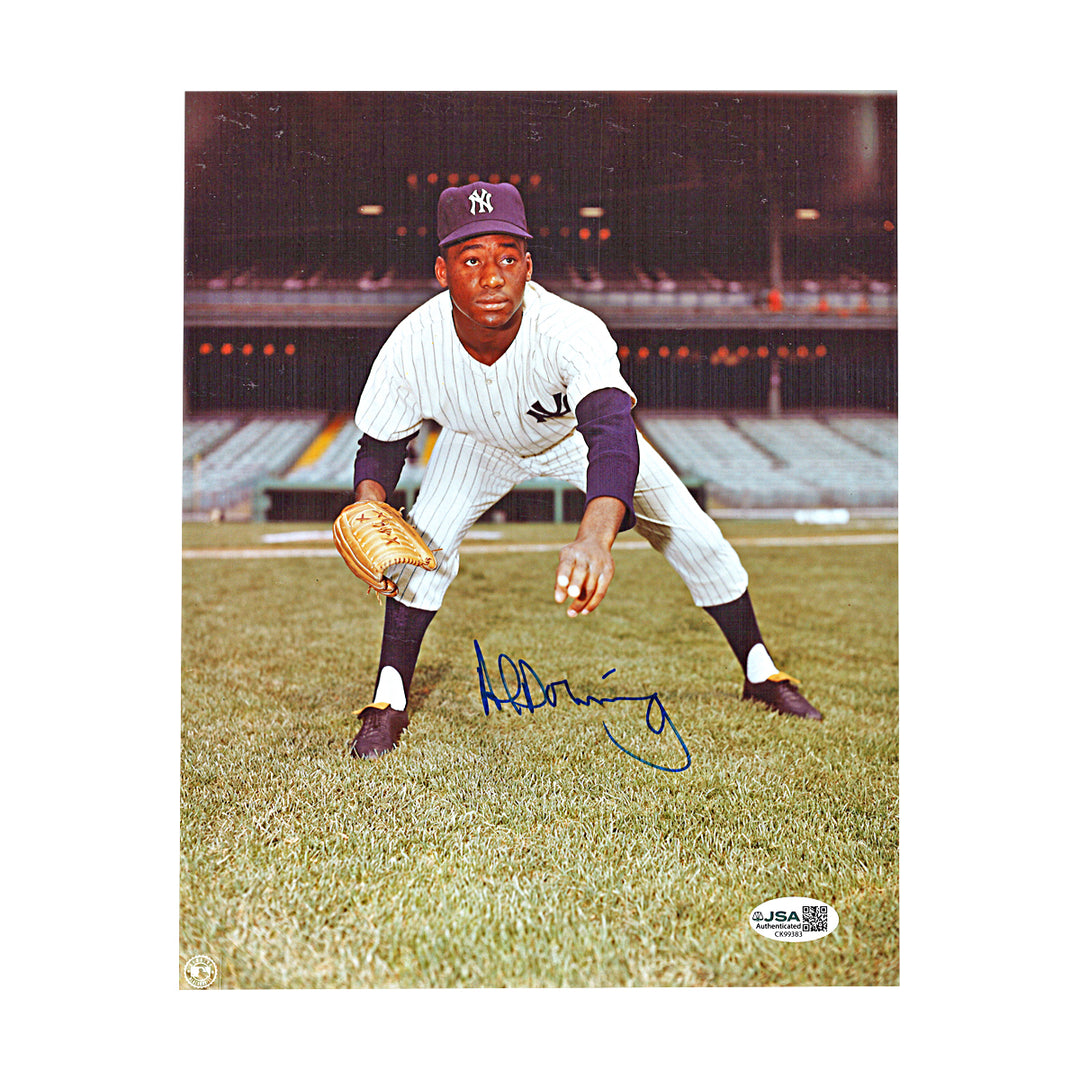 Al Downing New York Yankees Autographed 8x10 Photo JSA COA
