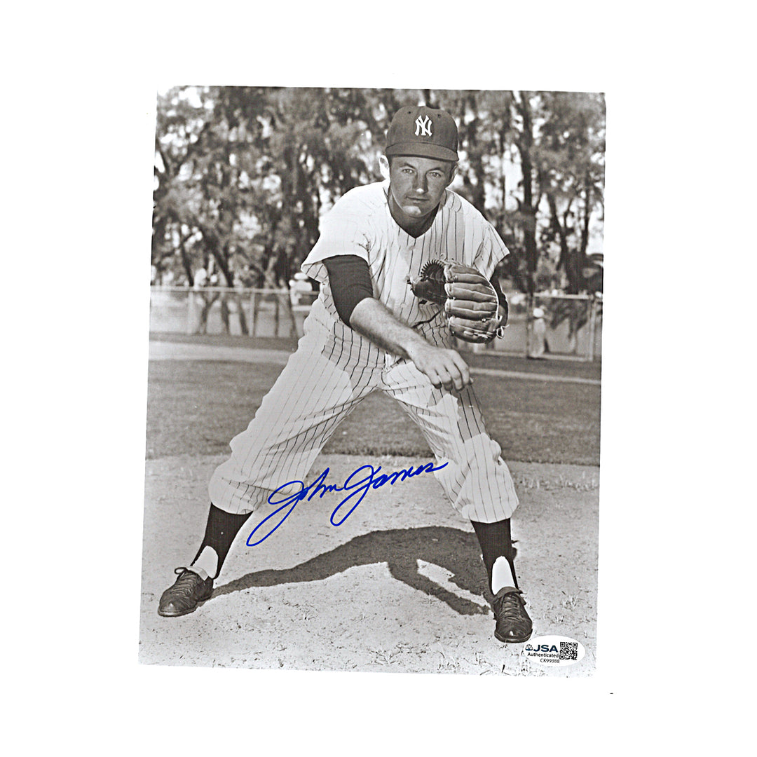 Johnny James New York Yankees Autographed 8x10 Photo JSA COA