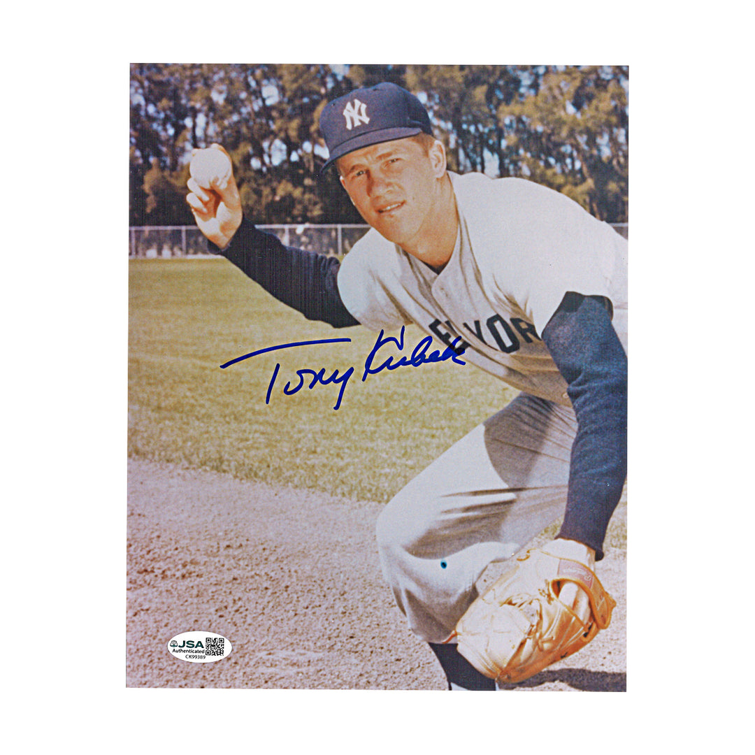 Tony Kubek New York Yankees Autographed 8x10 Photo JSA COA
