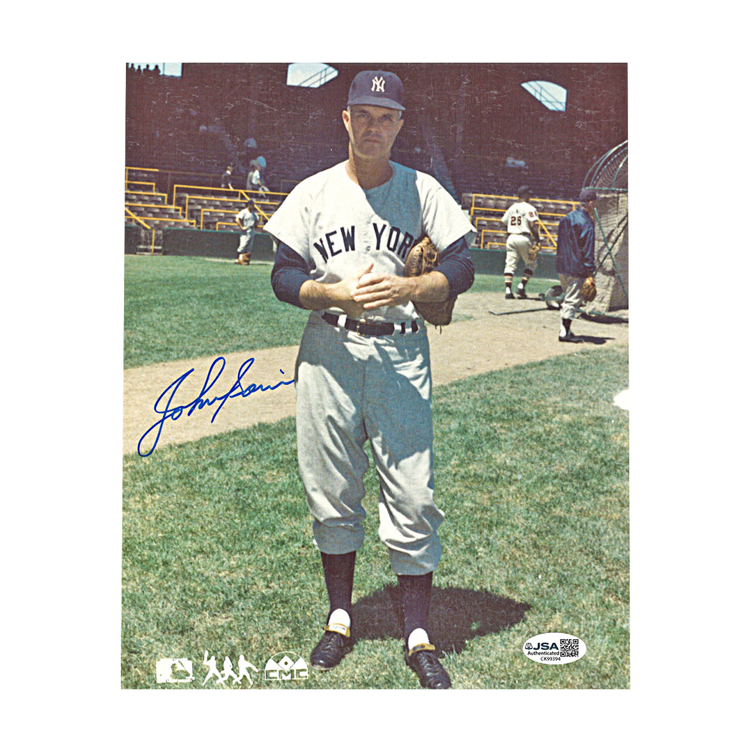 Johnny Sain New York Yankees Autographed 8x10 Photo JSA COA