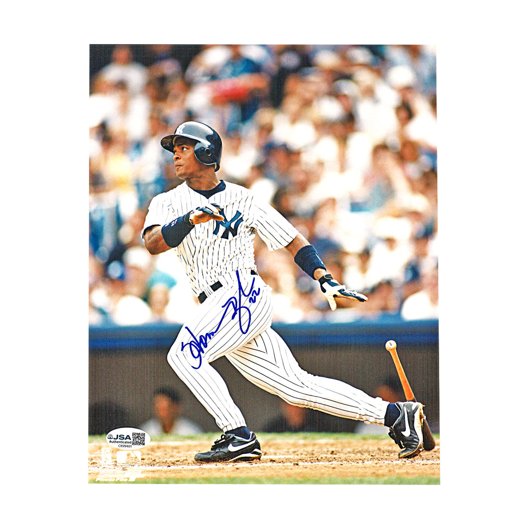 Homer Bush New York Yankees Autographed 8x10 Photo JSA COA