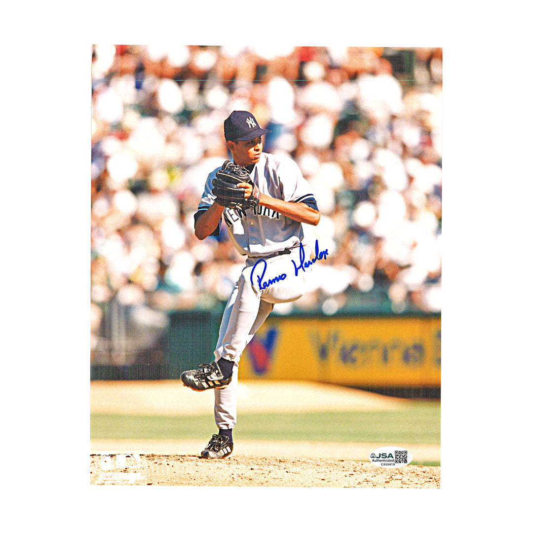 Ramiro Mendoza New York Yankees Autographed 8x10 Photo JSA COA