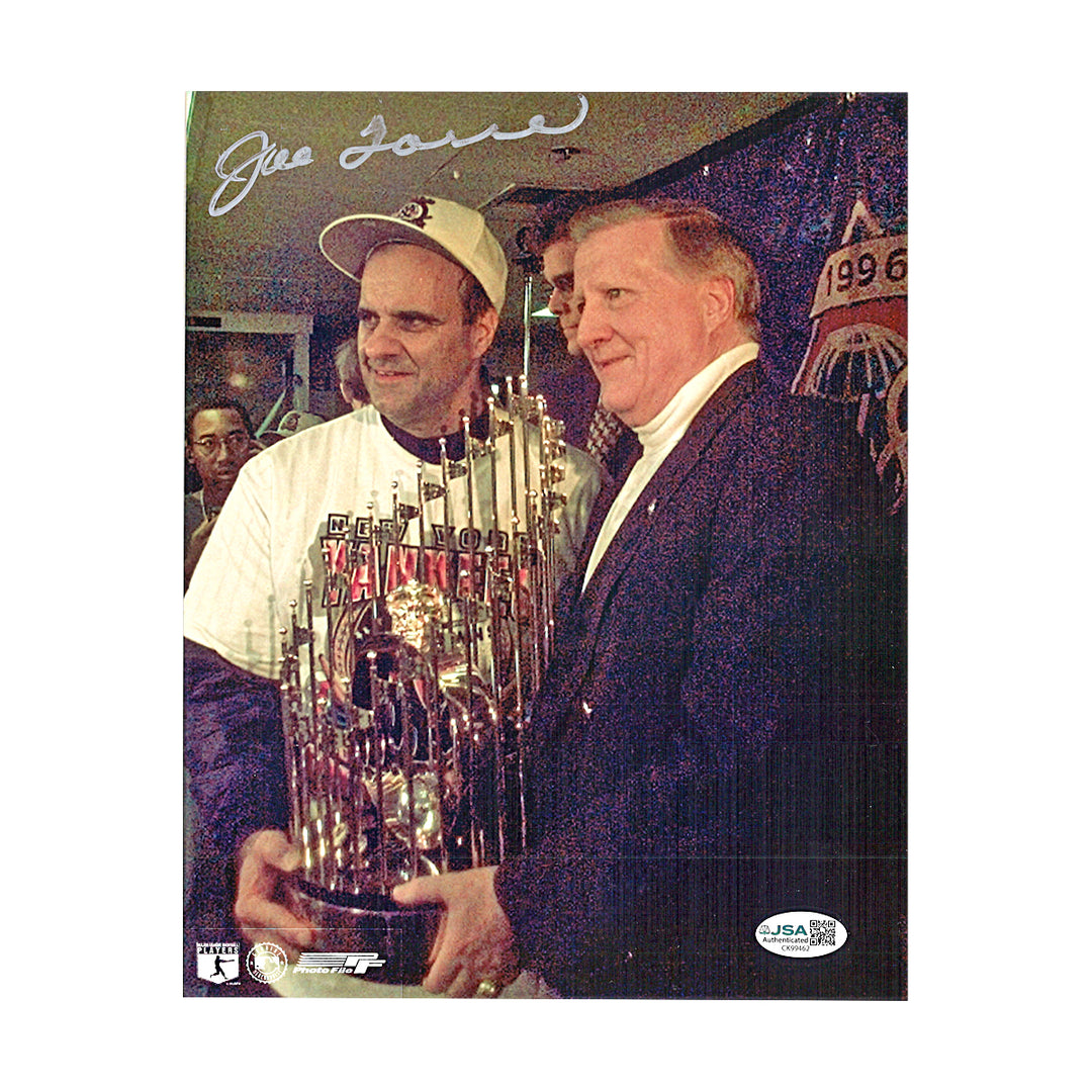 Joe Torre New York Yankees Autographed 8x10 Photo JSA COA