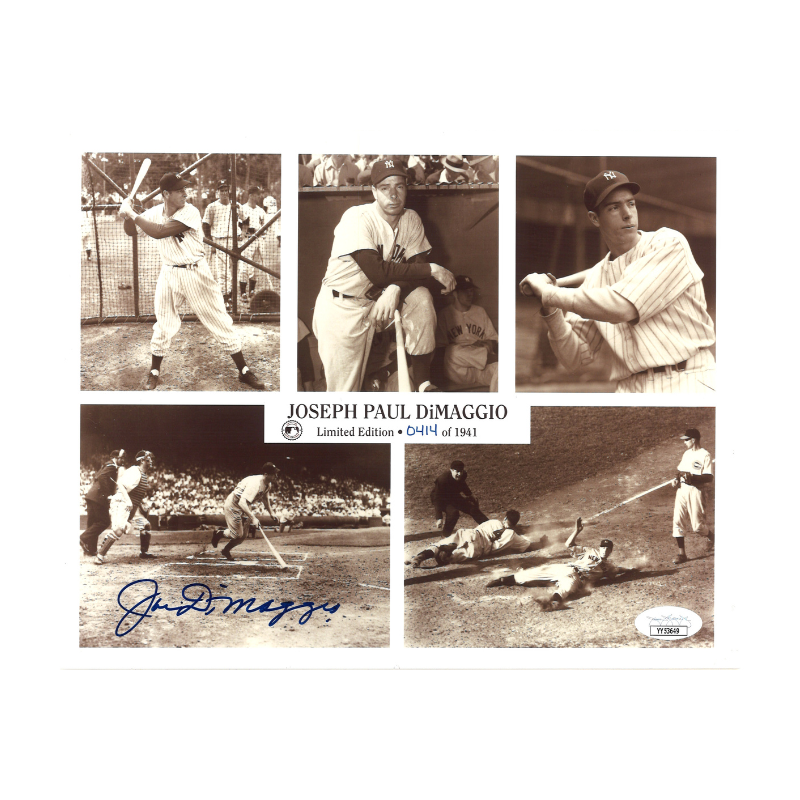 Joe DiMaggio New York Yankees Autographed 8x10 Photo JSA LOA