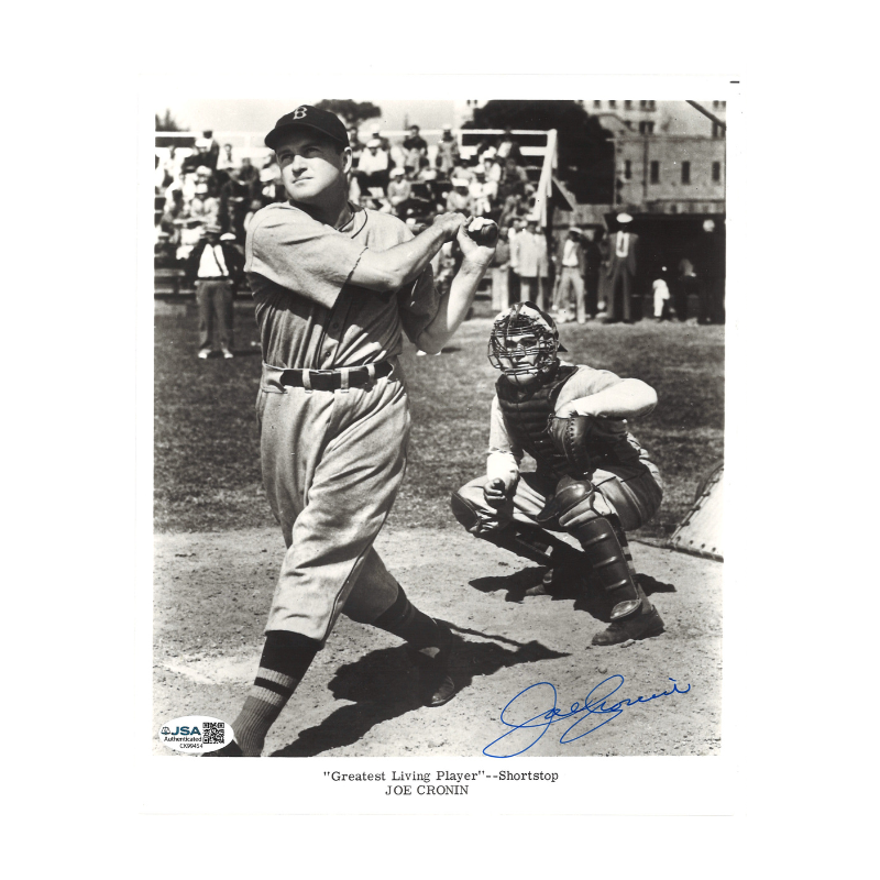 Joe Cronin Boston Red Sox Autographed 8x10 Photo JSA COA