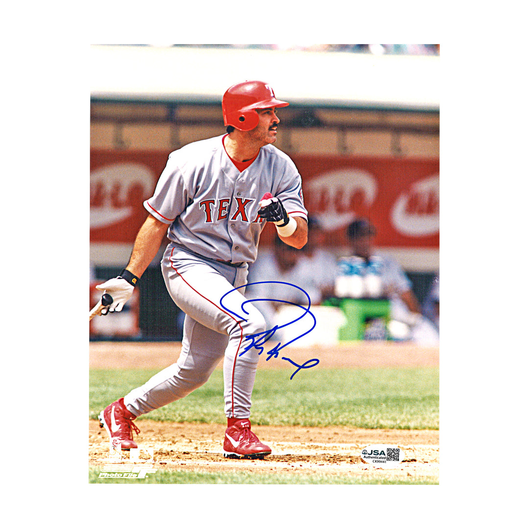 Rafael Palmiero Texas Rangers Autographed 8x10 Photo JSA COA