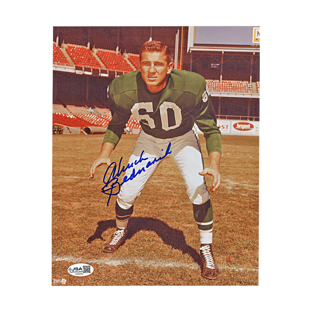 Chuck Bednarick Philadelphia Eagles Autographed 8x10 Photo JSA COA