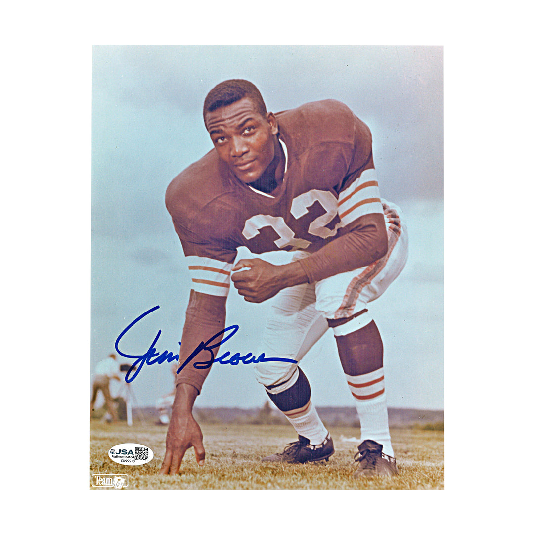 Jim Brown Cleveland Browns Autographed 8x10 Photo JSA COA