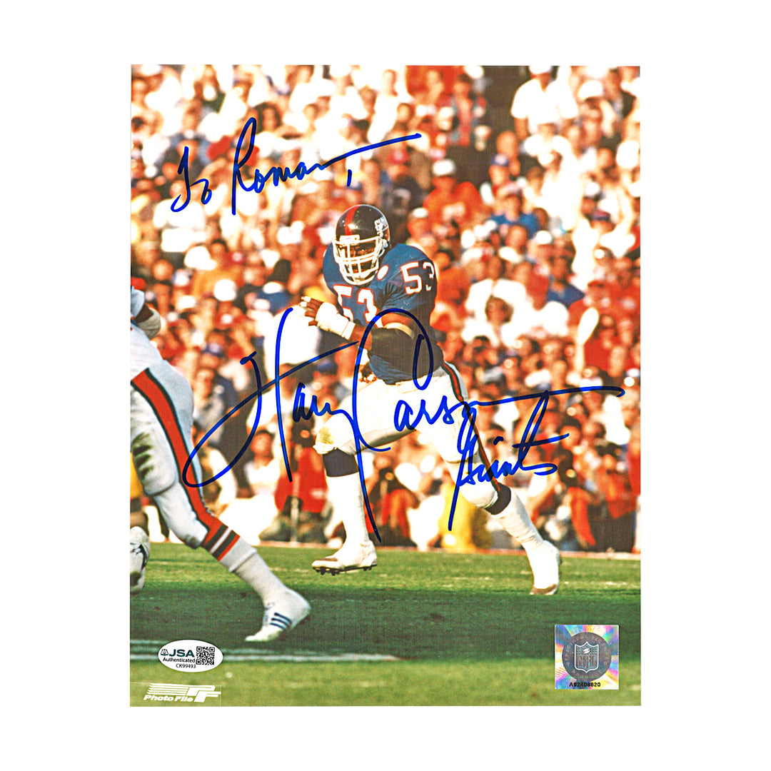 Harry Carson New York Giants Autographed Personalized 8x10 Photo JSA COA