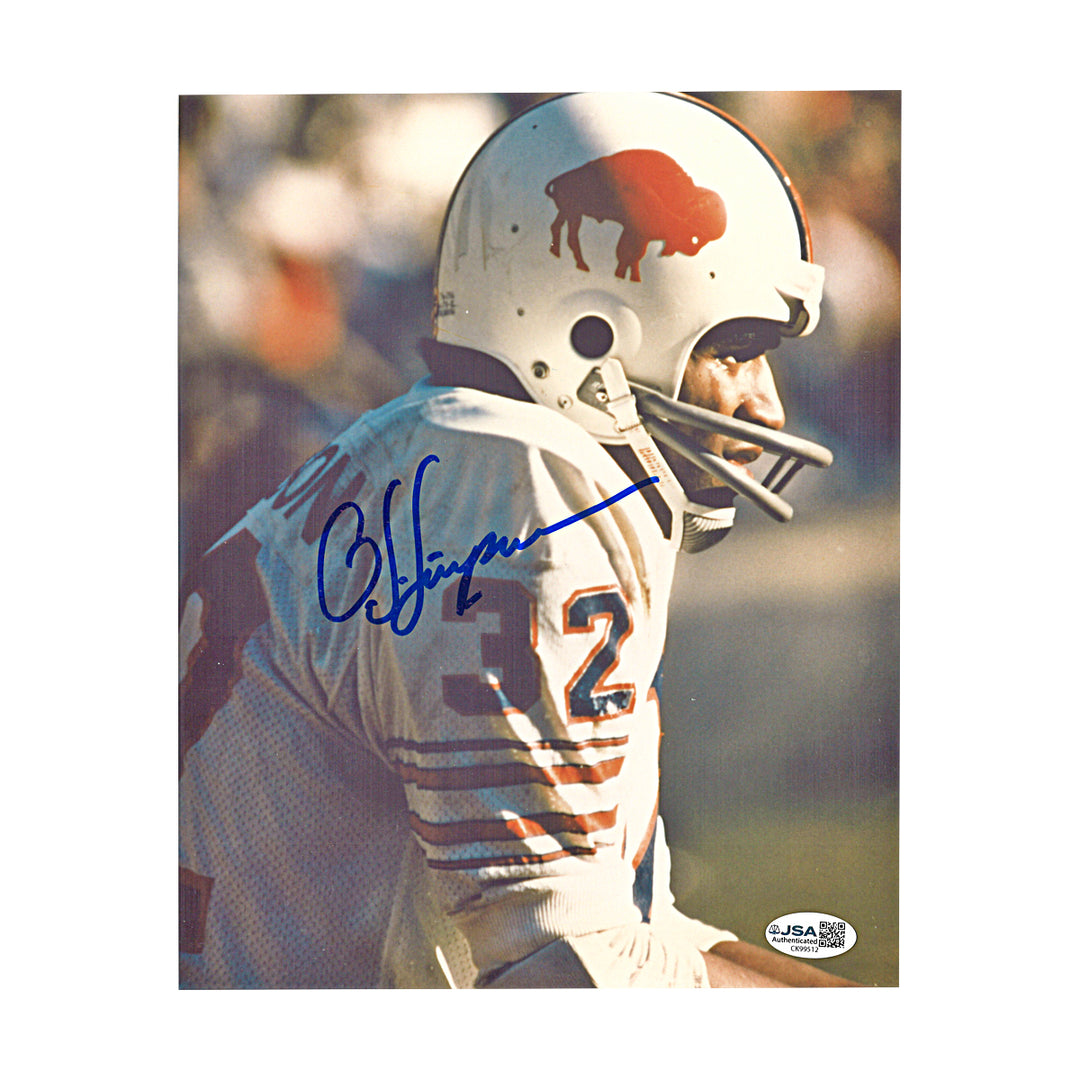 OJ Simpson Buffalo Bills Autographed 8x10 Photo JSA COA