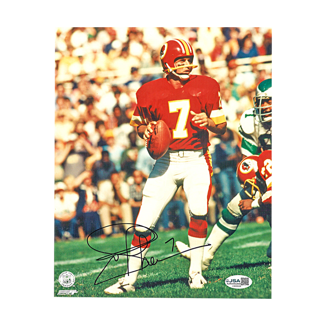 Joe Theismann Washington Redskins Autographed 8x10 Photo JSA COA
