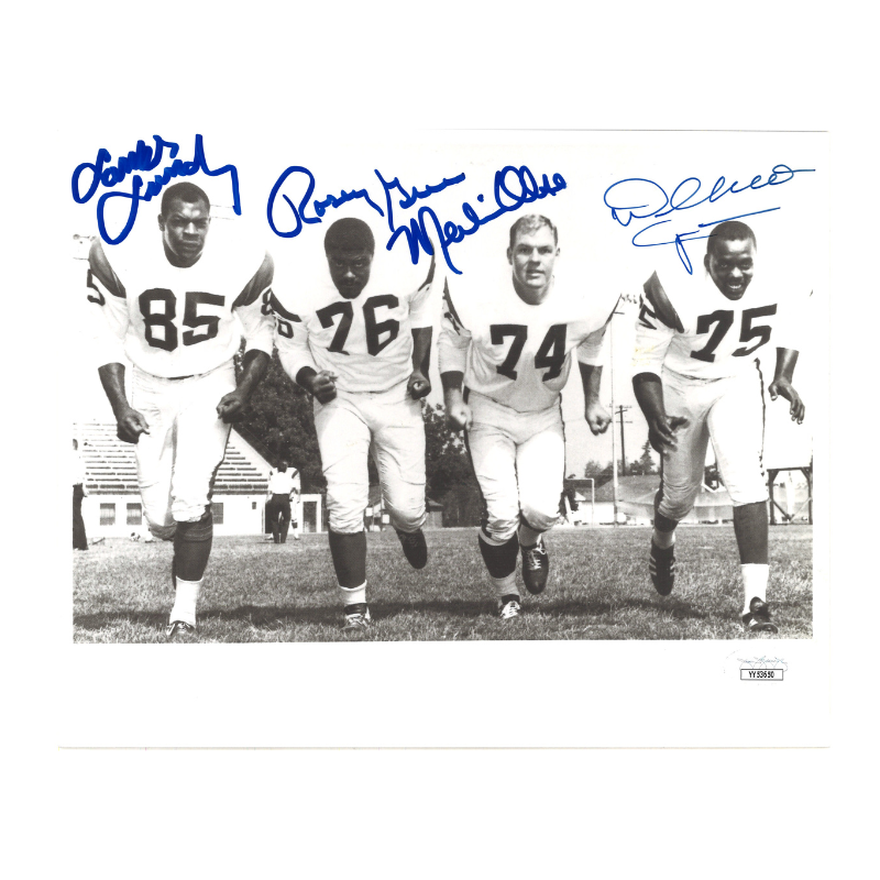 Fearsome Foursome Los Angeles Rams Autographed 8x10 Photo JSA LOA