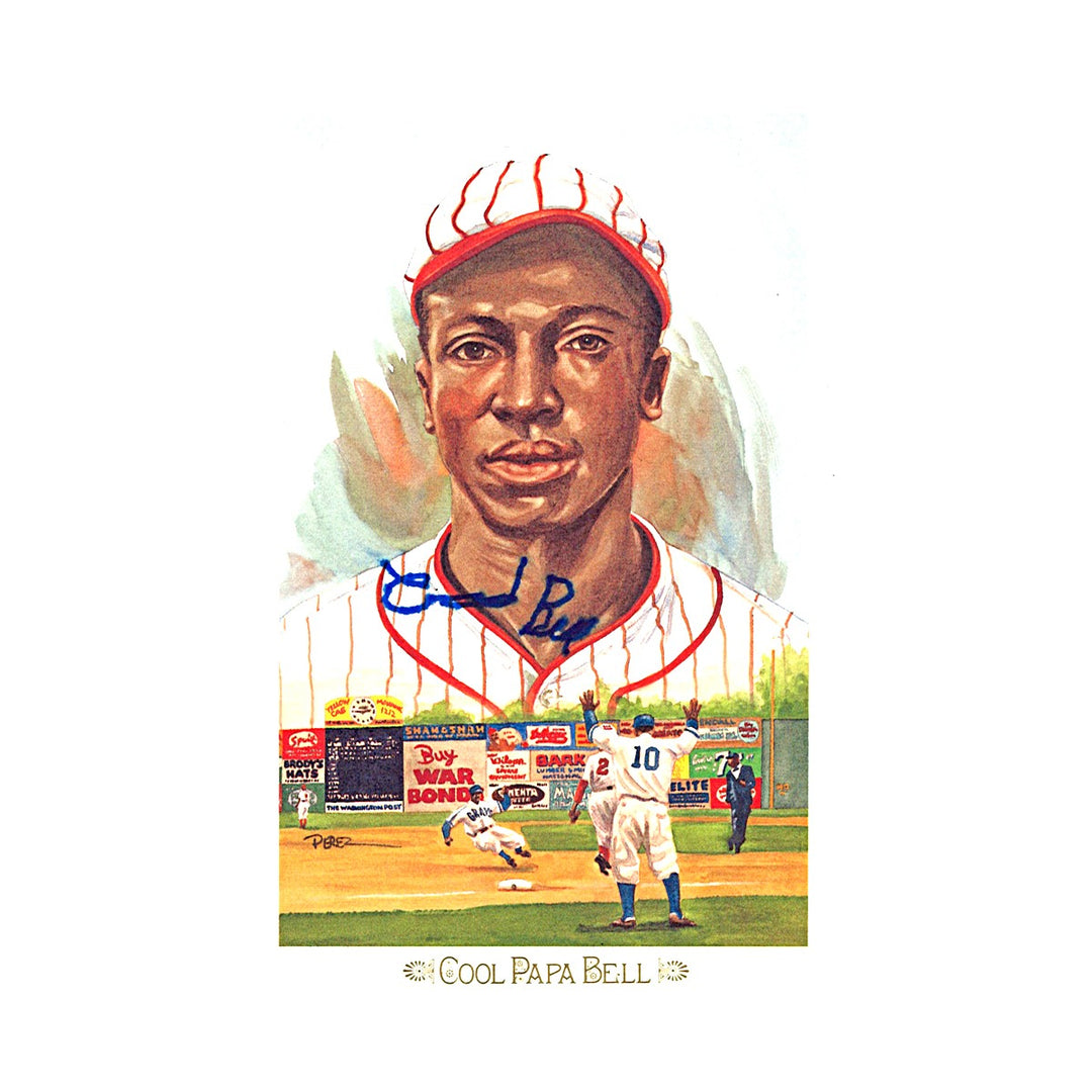 Cool Papa Bell Autographed Perez Steele 1989 Postcard /10000 JSA COA