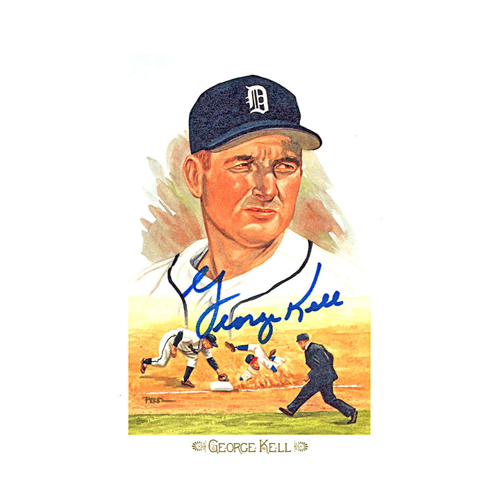 George Kell Tigers Autographed Perez Steele 1989 Postcard #03448/10000 JSA COA