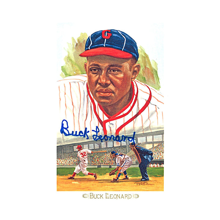 Buck Leonard Autographed Perez Steele 1989 Postcard #03448/10000 JSA COA