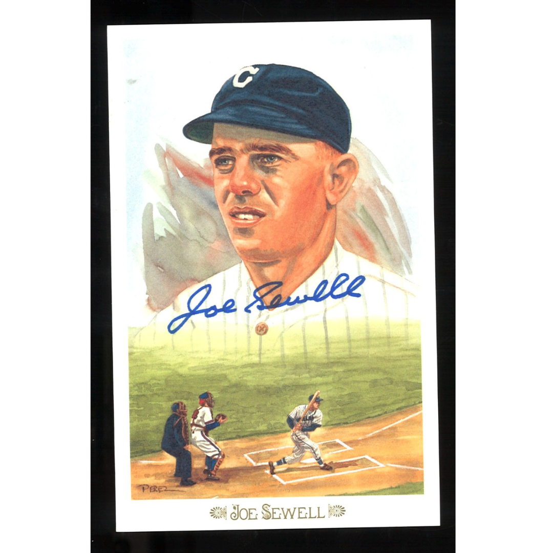 Joe Sewell Indians Autographed Perez Steele 1989 Postcard #03448/10000 JSA COA