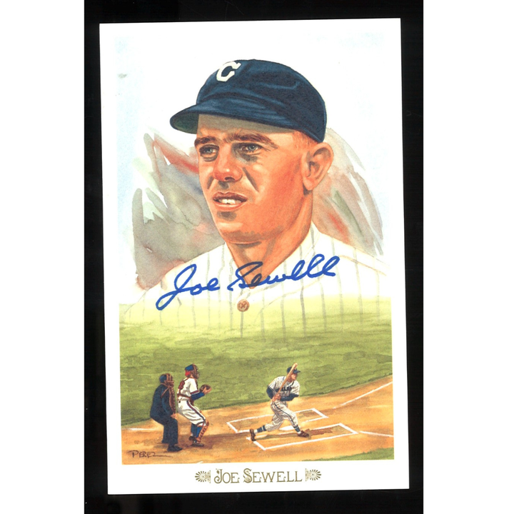 Joe Sewell Indians Autographed Perez Steele 1989 Postcard #03448/10000 JSA COA