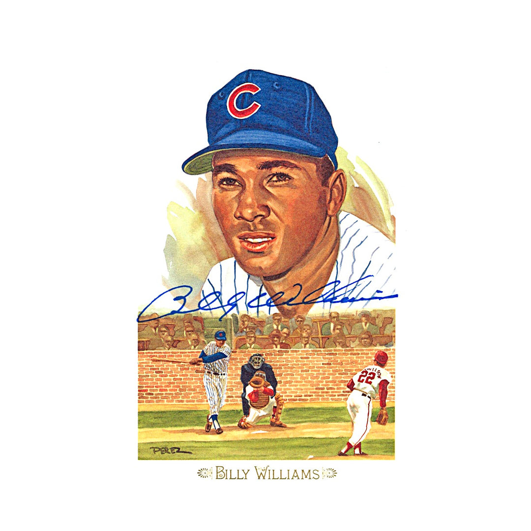 Billy Williams Cubs Autographed Perez Steele 1989 Postcard #03448/10000 JSA COA