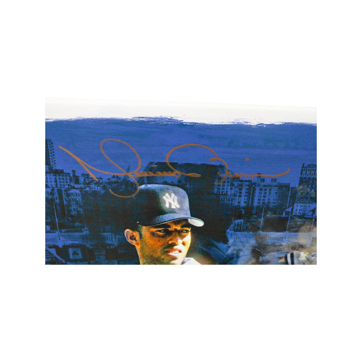 Rivera, Pettitte, Gooden, Martinez, Leyritz, Fielder Autographed Signed 1996 Yankees Anniversary Celebration Stretched Canvas