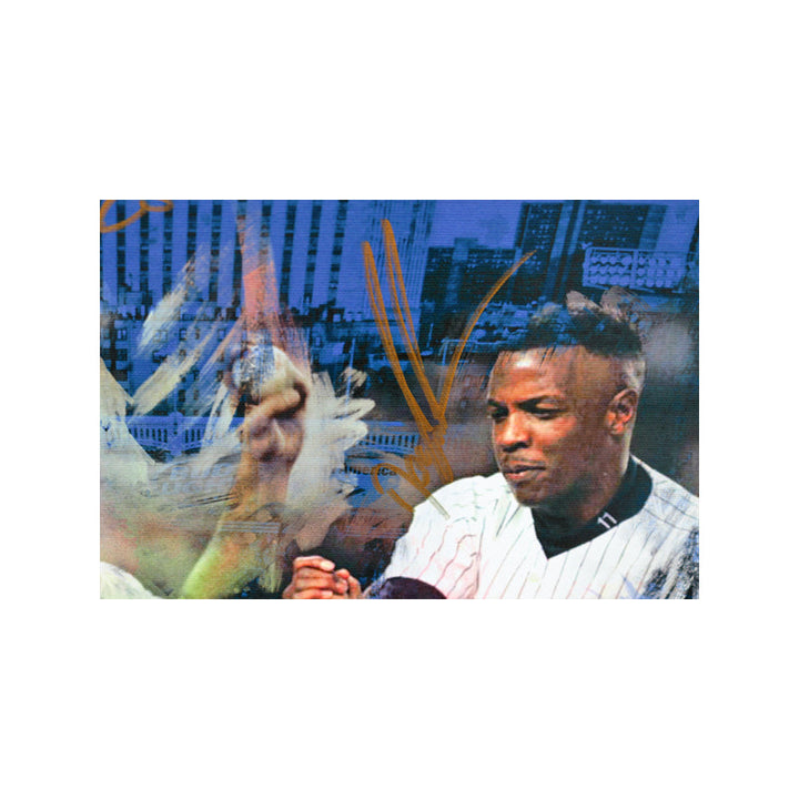 Rivera, Pettitte, Gooden, Martinez, Leyritz, Fielder Autographed Signed 1996 Yankees Anniversary Celebration Stretched Canvas