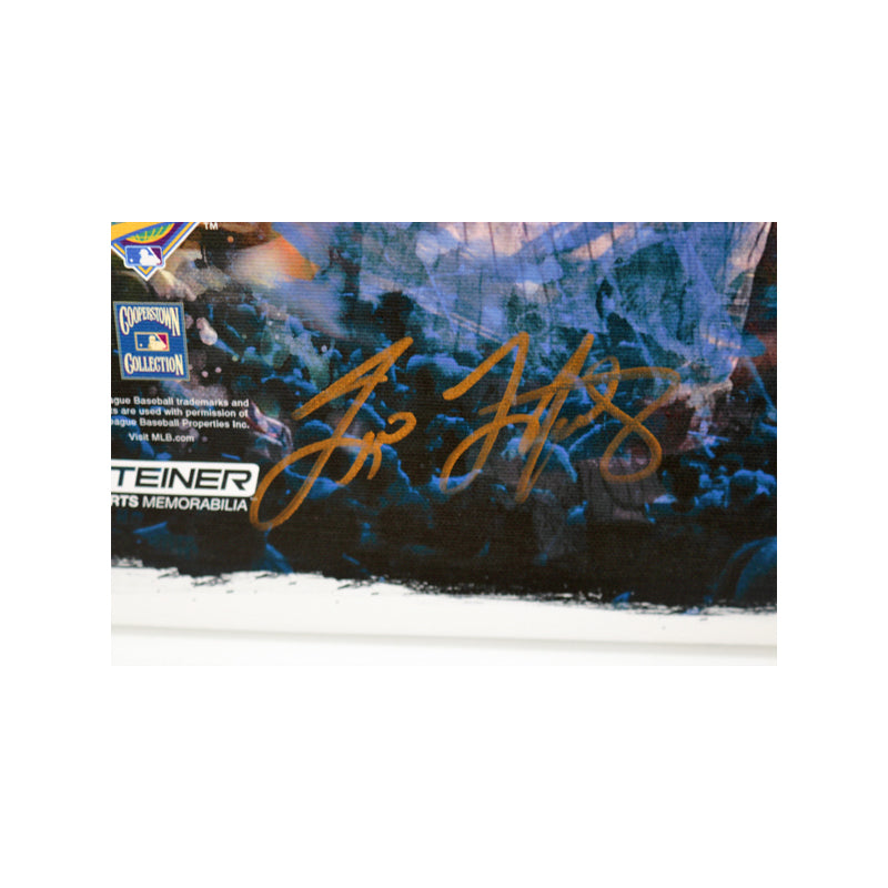 Rivera, Pettitte, Gooden, Martinez, Leyritz, Fielder Autographed Signed 1996 Yankees Anniversary Celebration Stretched Canvas