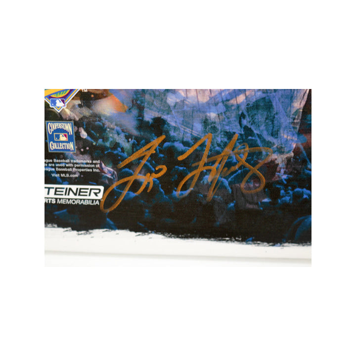 Rivera, Pettitte, Gooden, Martinez, Leyritz, Fielder Autographed Signed 1996 Yankees Anniversary Celebration Stretched Canvas