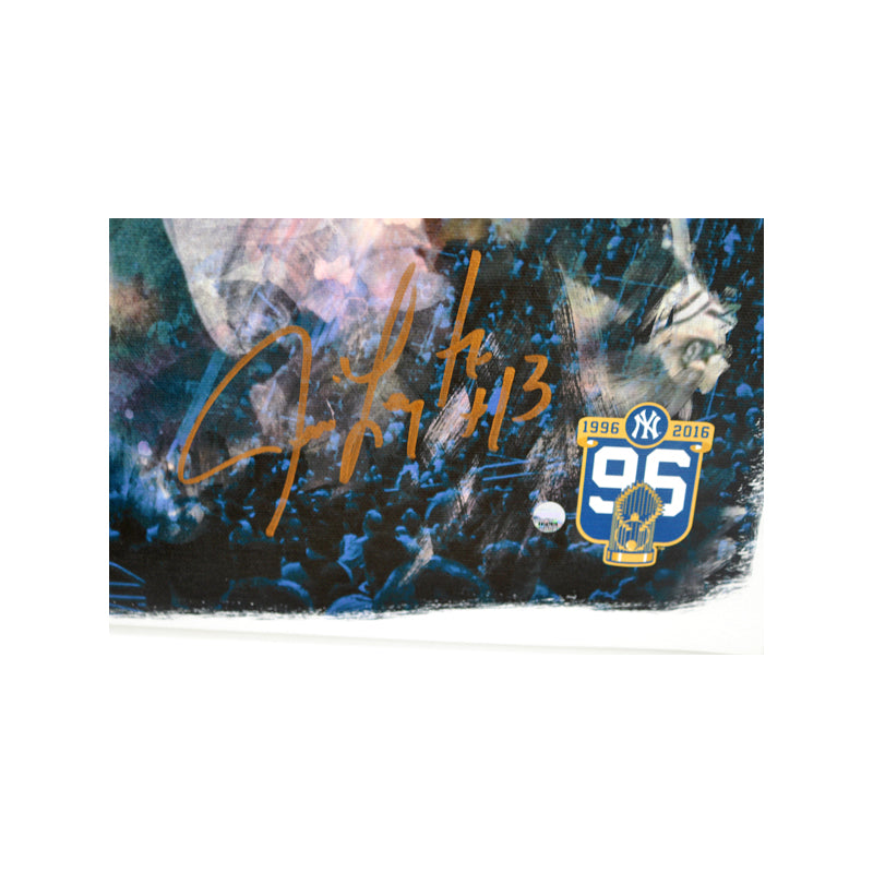 Rivera, Pettitte, Gooden, Martinez, Leyritz, Fielder Autographed Signed 1996 Yankees Anniversary Celebration Stretched Canvas