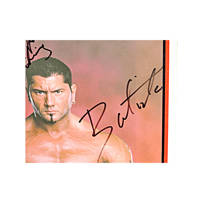Batista Autographed Signed WWE 24x36 Foamboard - Personalized to J&R