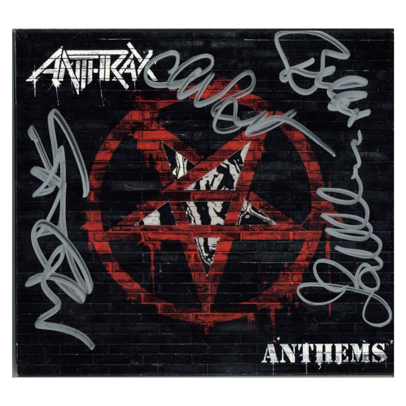 Anthrax Anthems Autographed Signed CD Cover (J&R LOA)