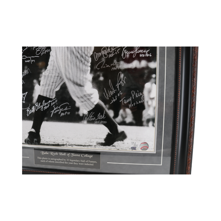 Multi Signed Hall of Famers 20x24 Babe Ruth Photo LE 14/15 33 Autos Steiner Holo