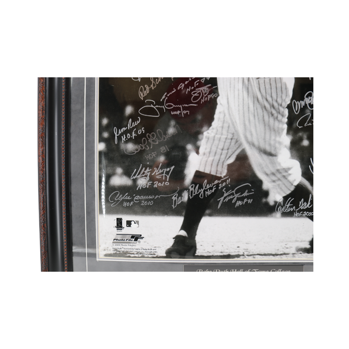 Multi Signed Hall of Famers 20x24 Babe Ruth Photo LE 14/15 33 Autos Steiner Holo
