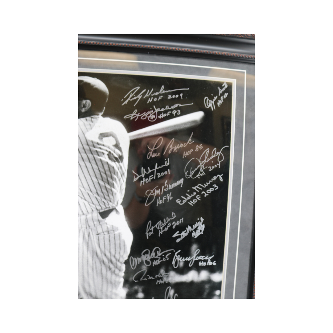 Multi Signed Hall of Famers 20x24 Babe Ruth Photo LE 14/15 33 Autos Steiner Holo