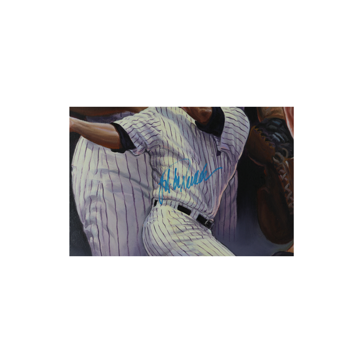 Jorge Posada New York Yankees Autographed Doo S. Oh Painted 24x32 Canvas Steiner