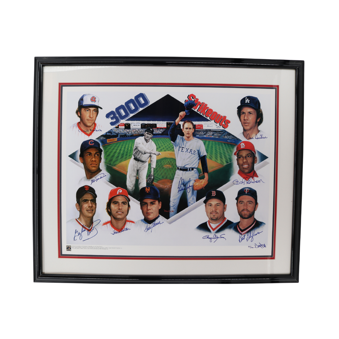 Seaver Ryan Clemens 3000 Strikeouts Multi Signed Doo S Oh Canvas All American