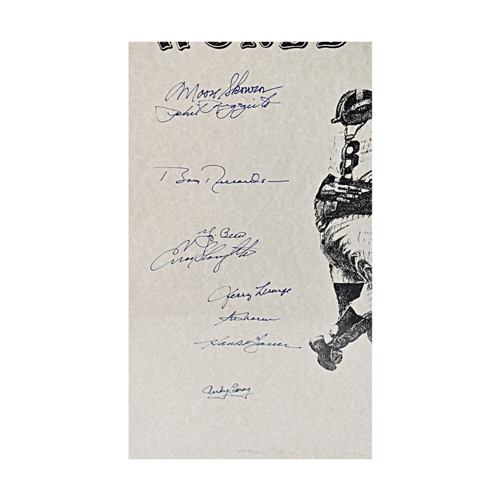 Berra Ford Rizzuto 1956 New York Yankees Multi Signed 16x20 Litho 18 Autos JSA LOA