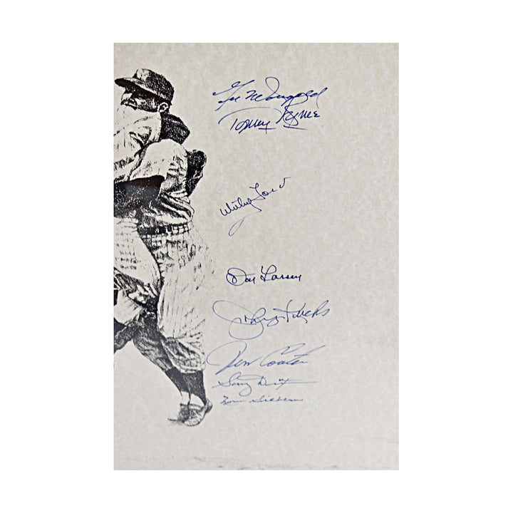 Berra Ford Rizzuto 1956 New York Yankees Multi Signed 16x20 Litho 18 Autos JSA LOA