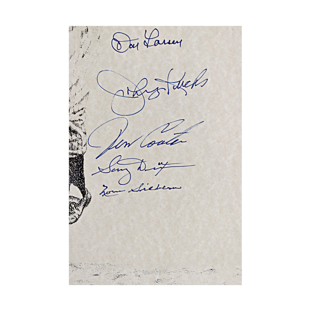 Berra Ford Rizzuto 1956 New York Yankees Multi Signed 16x20 Litho 18 Autos JSA LOA
