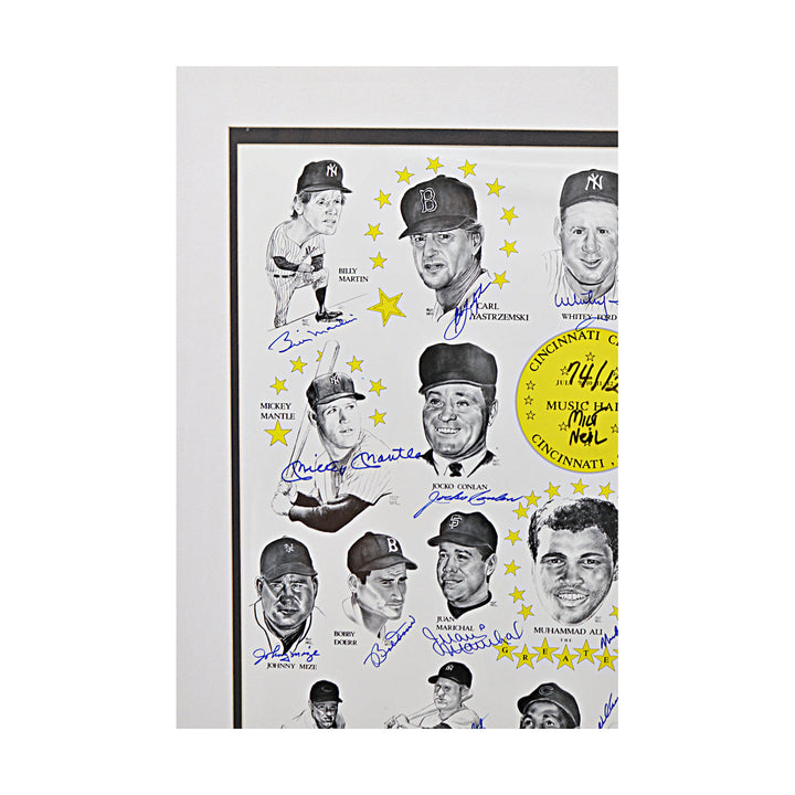Ali Mantle DiMaggio Rose Signed Framed Music Hall Art Poster 27 Autos JSA LOA