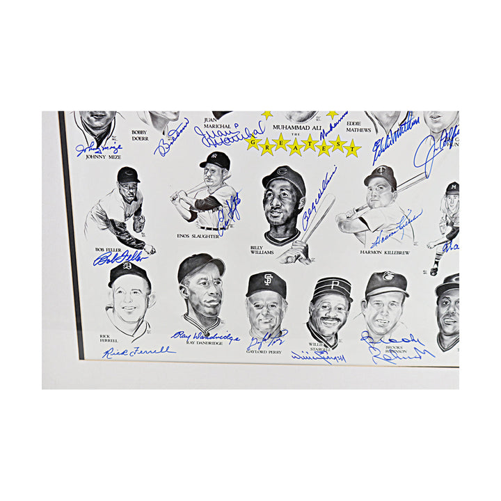 Ali Mantle DiMaggio Rose Signed Framed Music Hall Art Poster 27 Autos JSA LOA