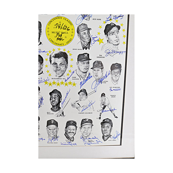 Ali Mantle DiMaggio Rose Signed Framed Music Hall Art Poster 27 Autos JSA LOA