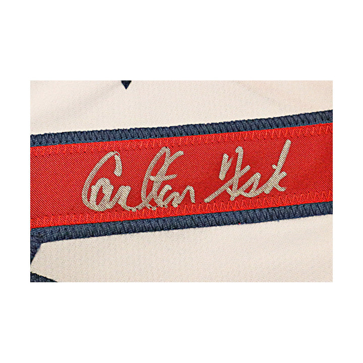 Carlton Fisk Boston Red Sox Autographed Signed Pro-Style White Jersey (JSA Holo)