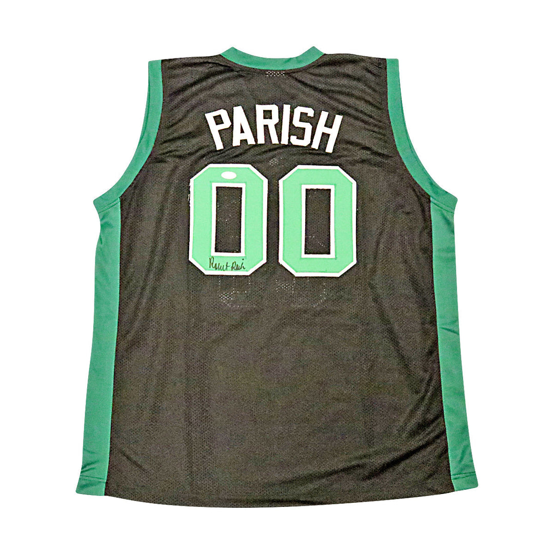 Robert Parish Boston Celtics Autographed Signed Pro-Style Black Jersey (JSA COA)